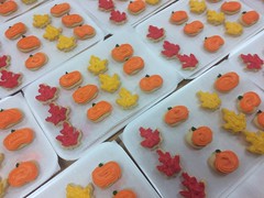 Cut Out Cookies -  Mini Leaves and Pumpkins - 2 dozen per set