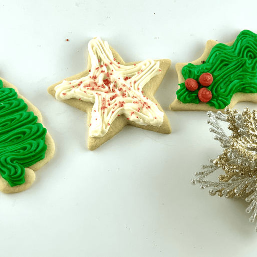 christmas cookies, christmas tree, stars, holly leaf